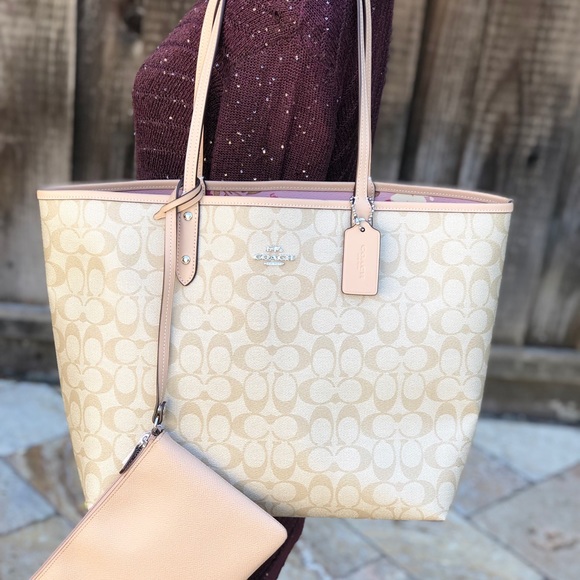 NWT Coach Floral reversible Tote&wristlet&wallet - Picture 5 of 8